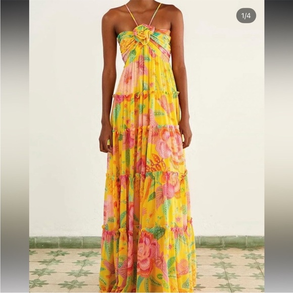 FARM Rio Dresses & Skirts - Farm Rio Macaw Bloom Tiered Dress